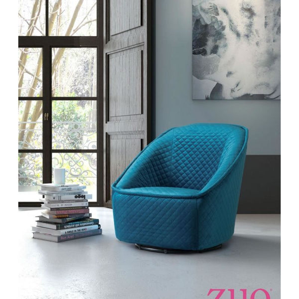 Pug Swivel Chair Aquamarine