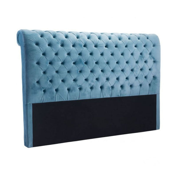Sergio Headboard King Blue Velvet