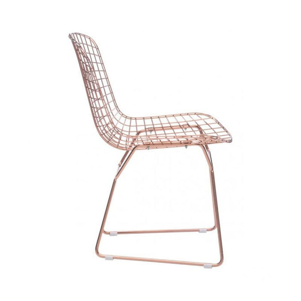Wire Dining Chair Rose Gold