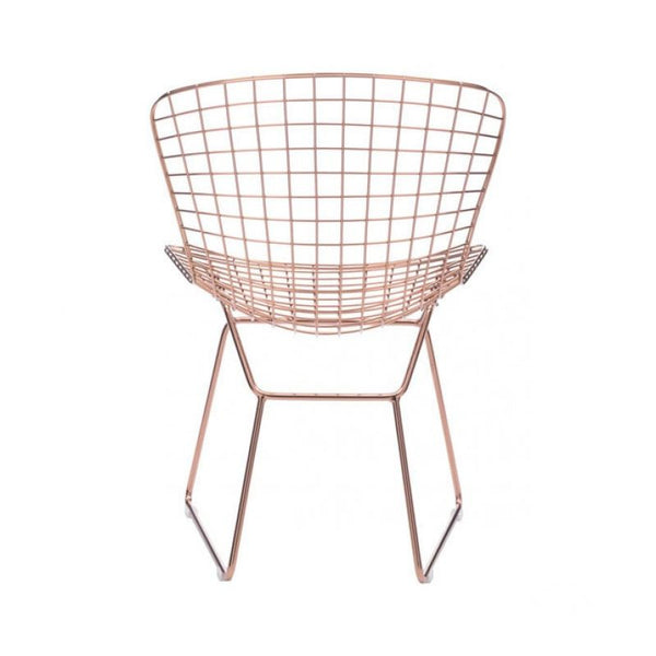 Wire Dining Chair Rose Gold