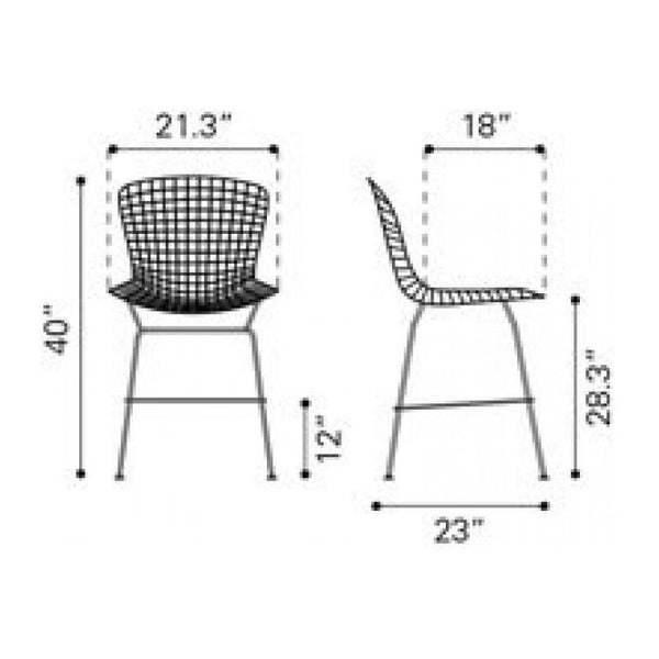 Wire Bar Chair Rose Gold