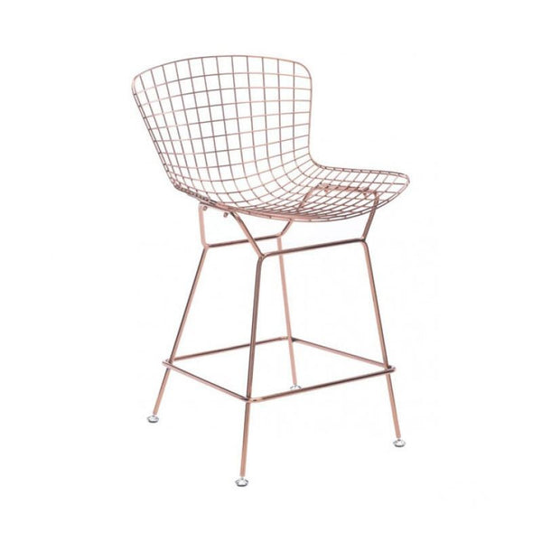 Wire Counter Chair Rose Gold