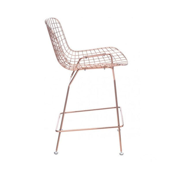 Wire Counter Chair Rose Gold