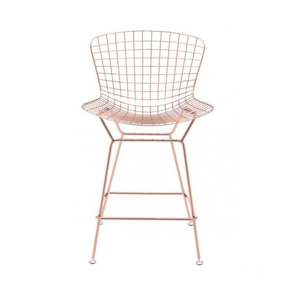 Wire Counter Chair Rose Gold