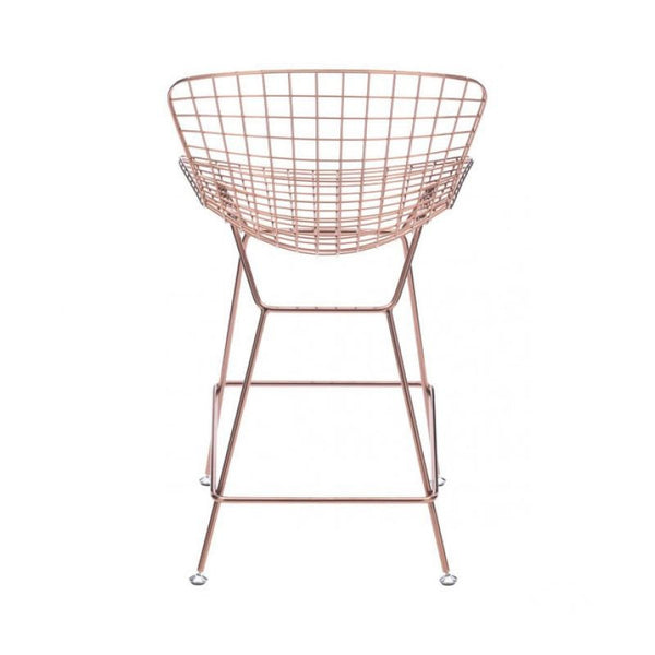 Wire Counter Chair Rose Gold