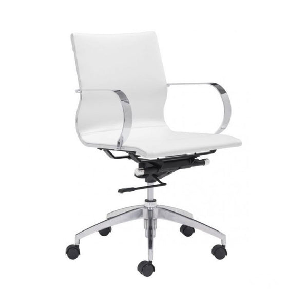 Glider Low Back Office Chair White