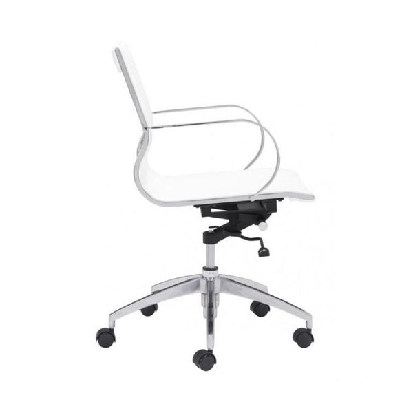 Glider Low Back Office Chair White