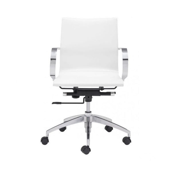 Glider Low Back Office Chair White