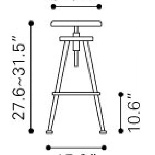 Bog Barstool Distressed Burgundy