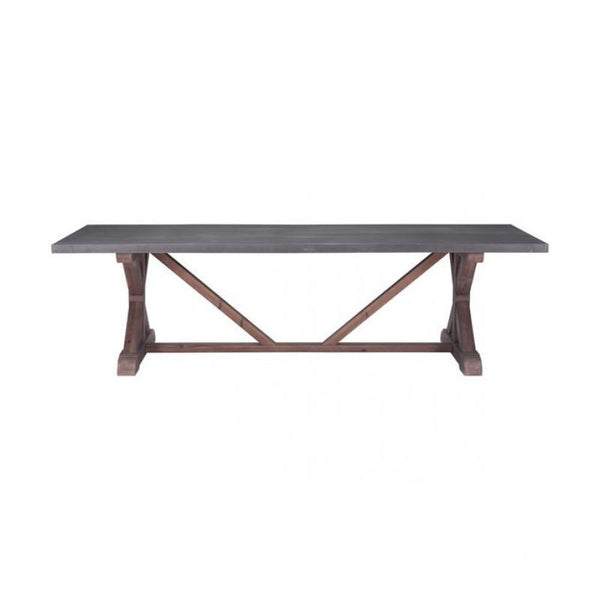 Durham Dining Table Gray & Distressed Fir