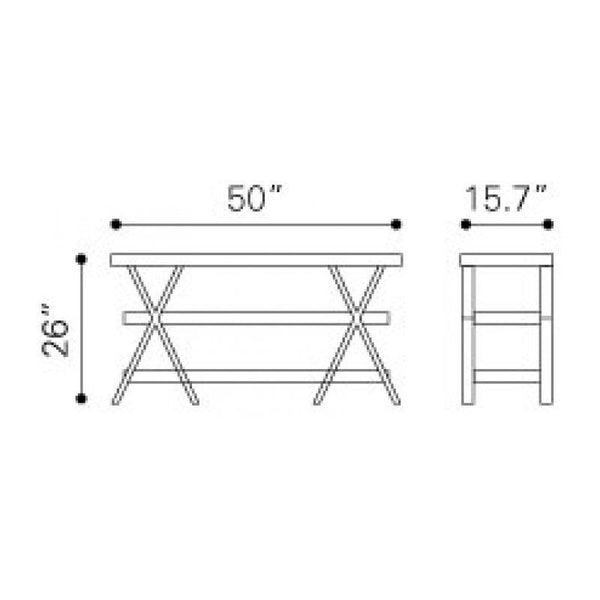 Renmen Tv Stand Walnut