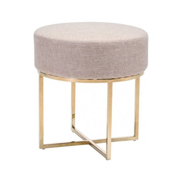 Bon Stool Beige & Stainless