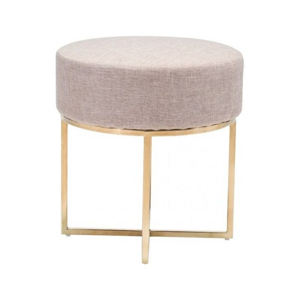 Bon Stool Beige & Stainless