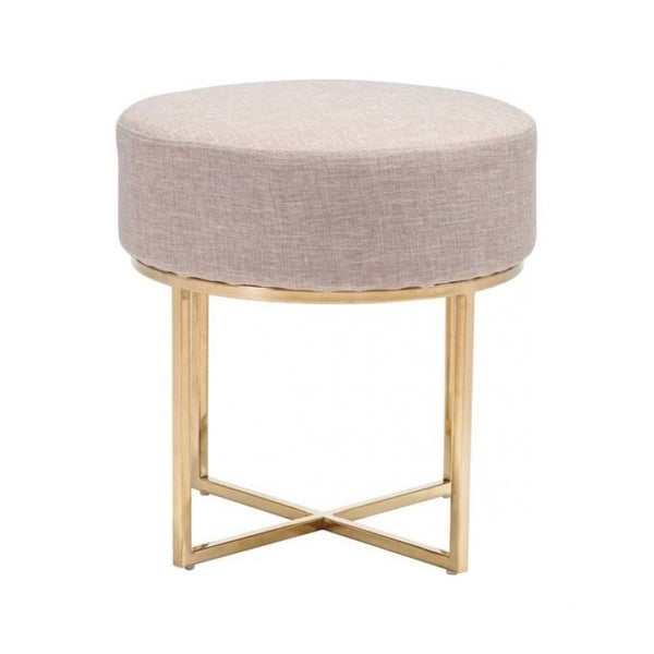 Bon Stool Beige & Stainless