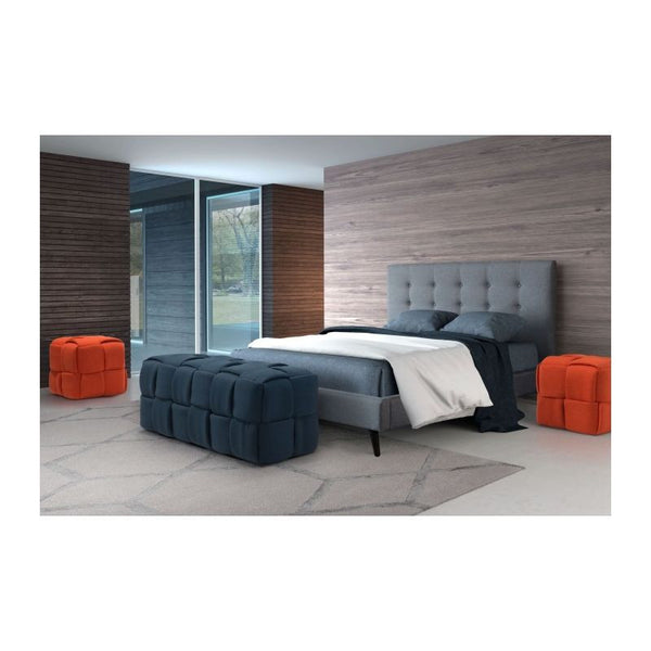Checks Stool Navy Blue