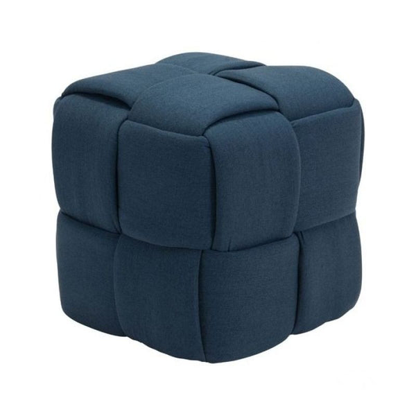 Checks Stool Navy Blue