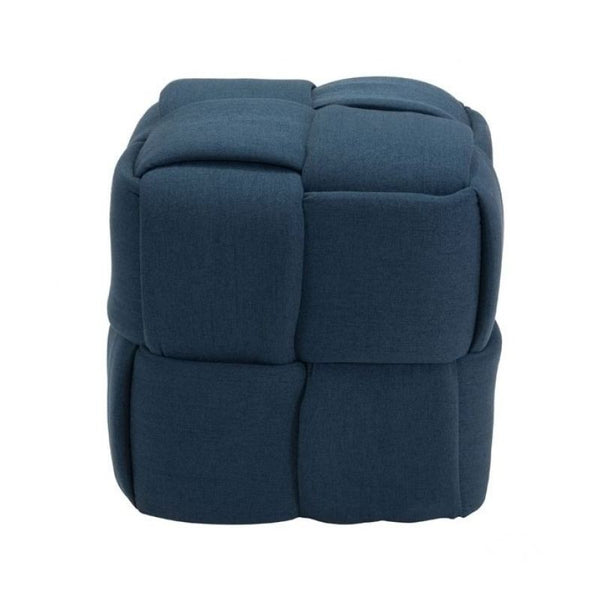 Checks Stool Navy Blue