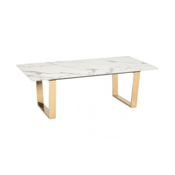 Atlas Coffee Table Stone & Gold