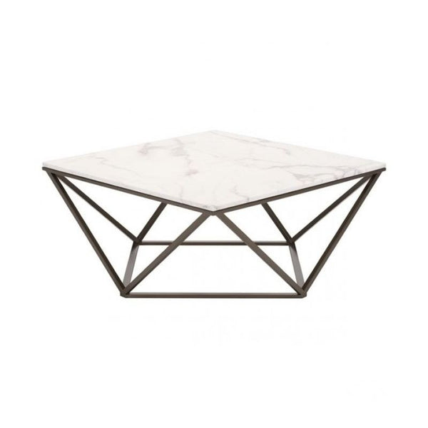 Tintern Coffee Table Stone & Antique Brass