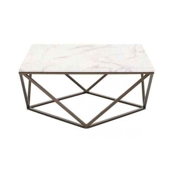 Tintern Coffee Table Stone & Antique Brass