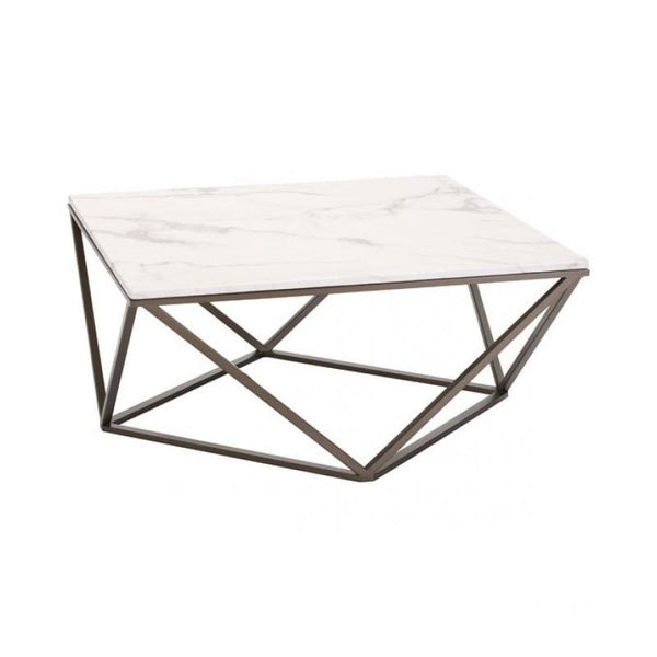 Tintern Coffee Table Stone & Antique Brass