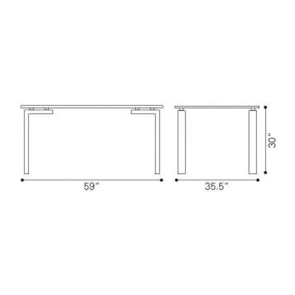 Roca Dining Table Stainless Steel