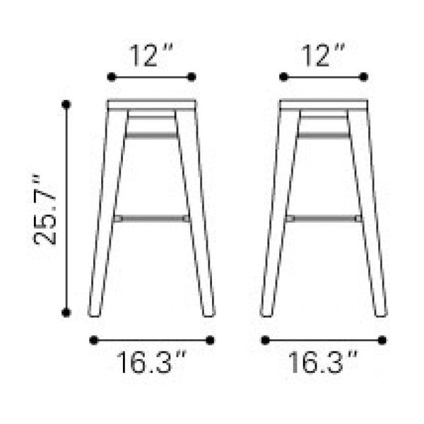 Marius Counter Stool Gunmetal