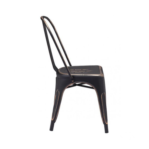 Elio Dining Chair Anti Black Gold