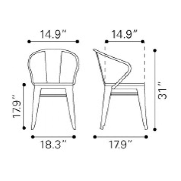 Helix Dining Chair Anti-Black Gold