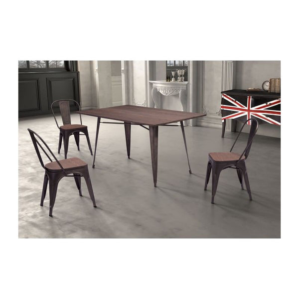 Titus Rectangul Dining Table Rustic Wood