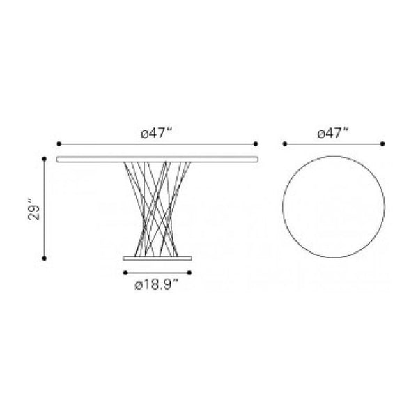 Spiral Dining Table White