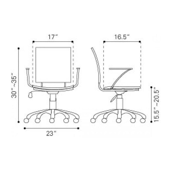 Criss Cross Office Chair Black