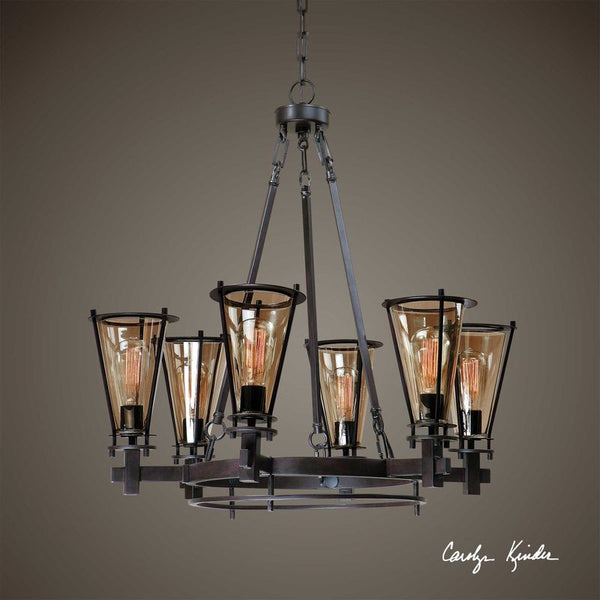 Frisco, 6 Lt Chandelier
