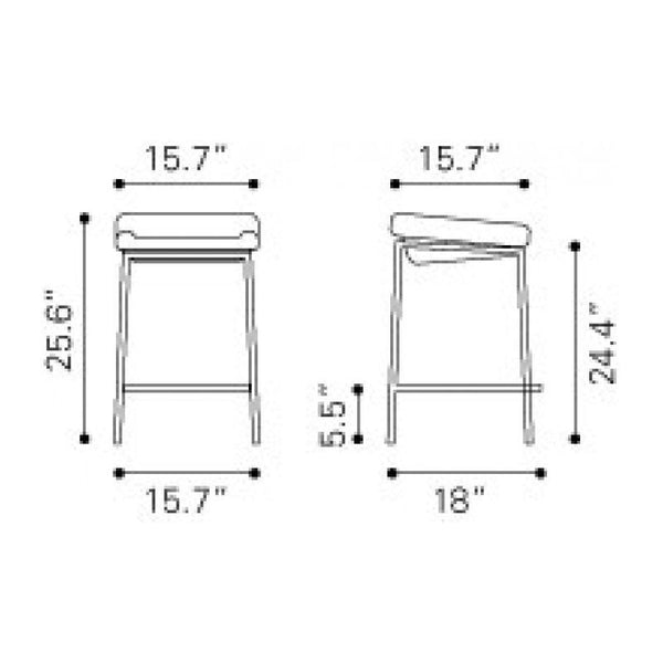 Lids Counter Stool Dark Gray