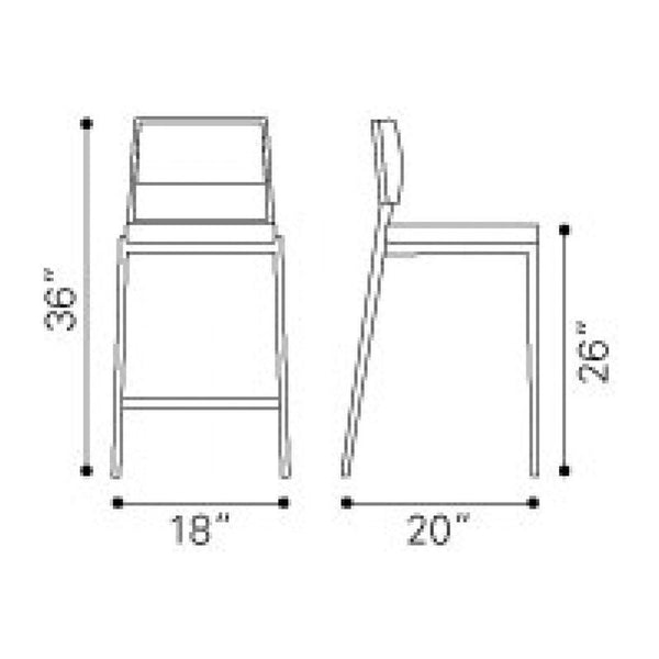 Dolemite Counter Chair Black