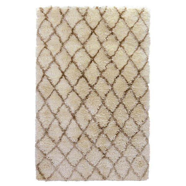 Diamond Ritz Shag Ivory 2x3