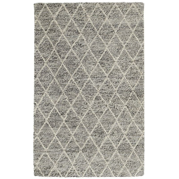 Diamond Looped Wool Gray 2x3