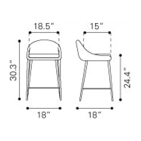 Reykjavik Counter Chair Pea