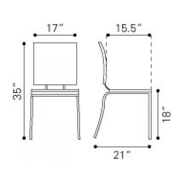 Criss Cross Dining Chair Espresso