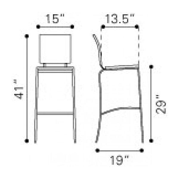 Criss Cross Barstool Espresso
