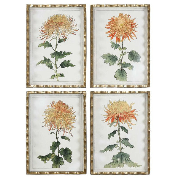 Tangerine Spider Mums, S/4