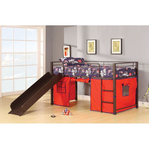 Loft Bed WIth Slide & Tent