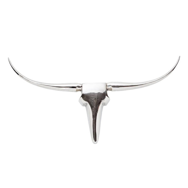 Longhorn Wall Décor Large Silver