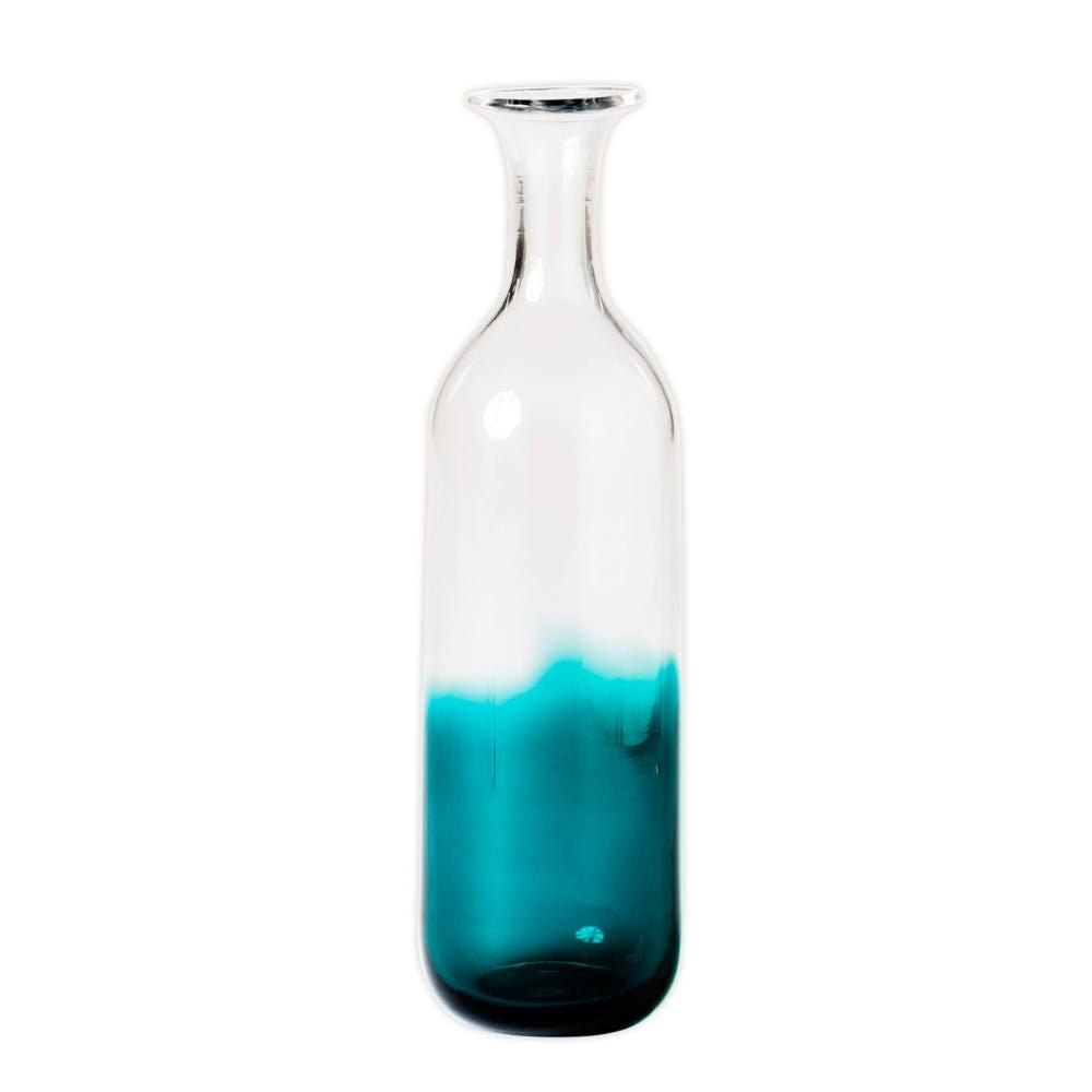 Tall Vase Teal/Clear