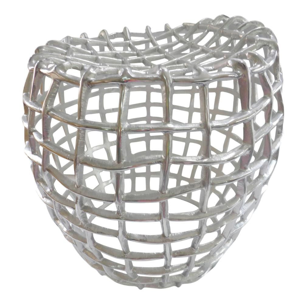 Birdcage Stool Silver
