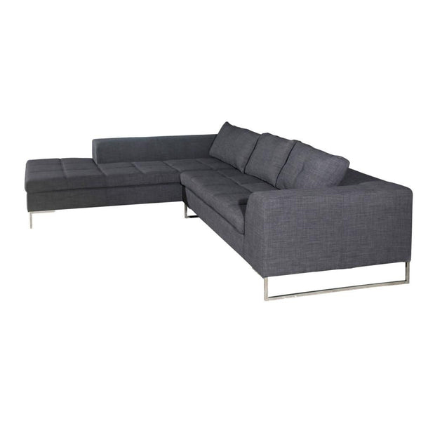 Sulla Sectional Left Charcoal Fabric