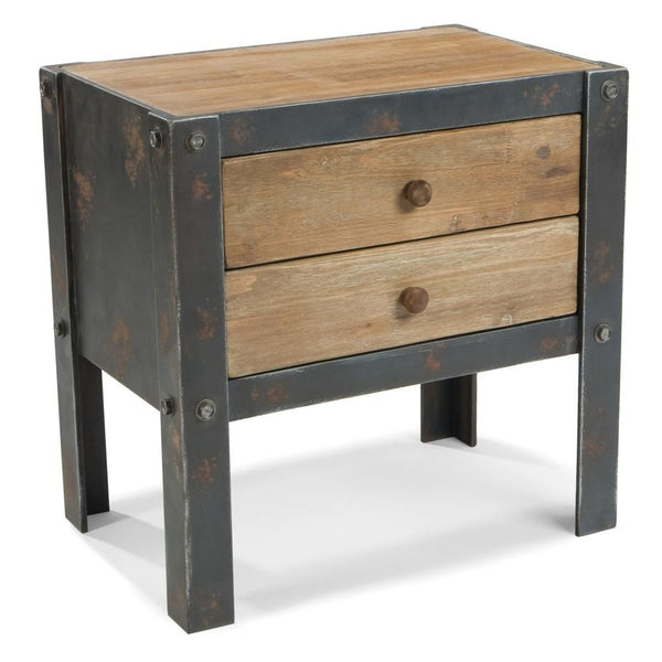 Bolt Side Table W/2 Drawers Natural