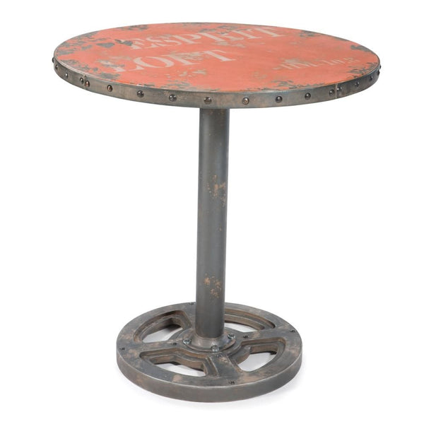 Wheel Table Round Orange