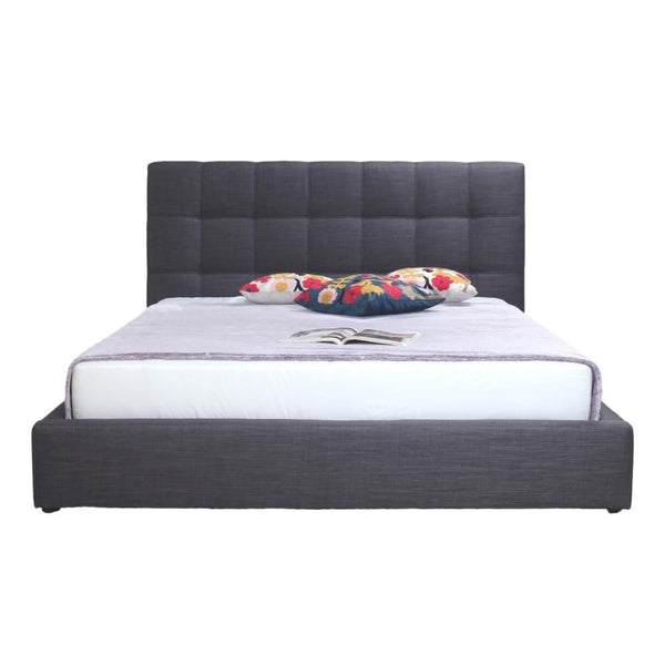 Bridget Queen Bed Dark Grey Fabric