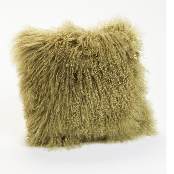 Lamb Fur Pillow Green